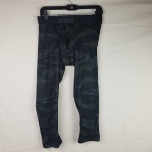 Nike Jordan Dri Fit Boys Sz XL  3/4 Tights Base Layer Camo Pants Jumpman
